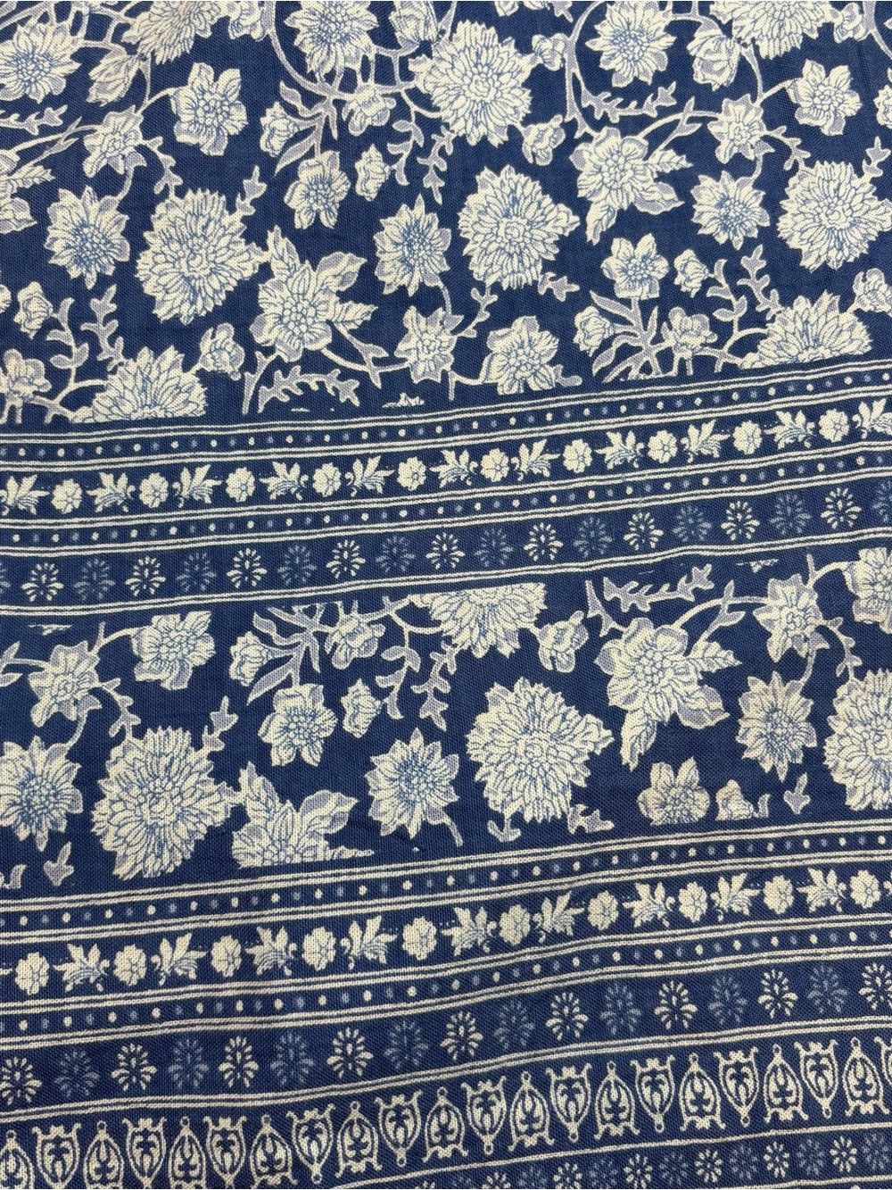 Sim & Sam Maxi Dress XL Blue White Floral Sundress V-Neck Strappy Coastal Boho - Picture 7 of 12